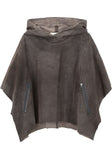 Cropped Suede Poncho