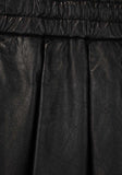 Drawstring Leather Shorts