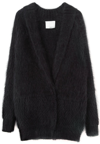 Fuzzy Angora Cardigan