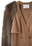 Knit Trench w/ Fur Sleeves
