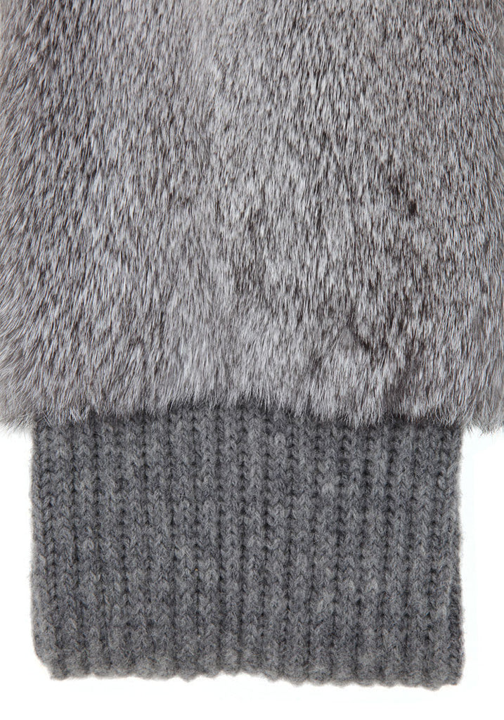 Knitted Rabbit Fur Scarf