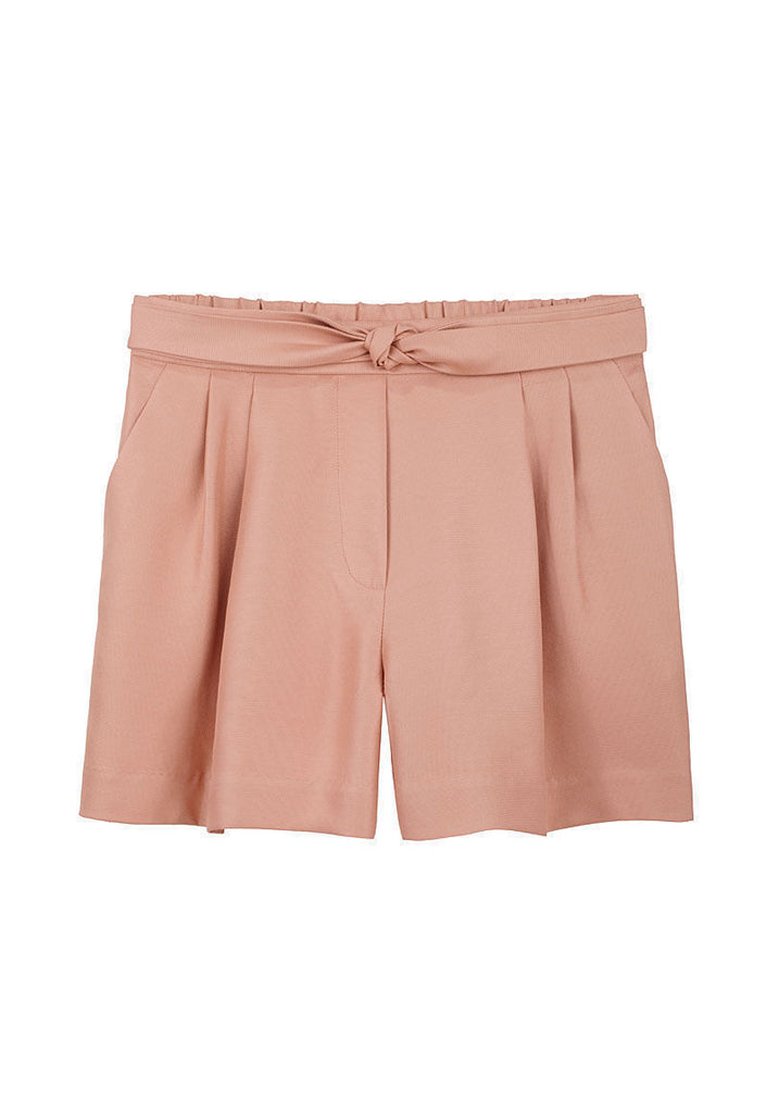 Knot Front Pleated Short