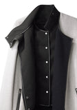 Leather Trim Coat