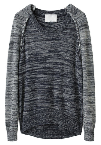 Marled Cutout Pullover