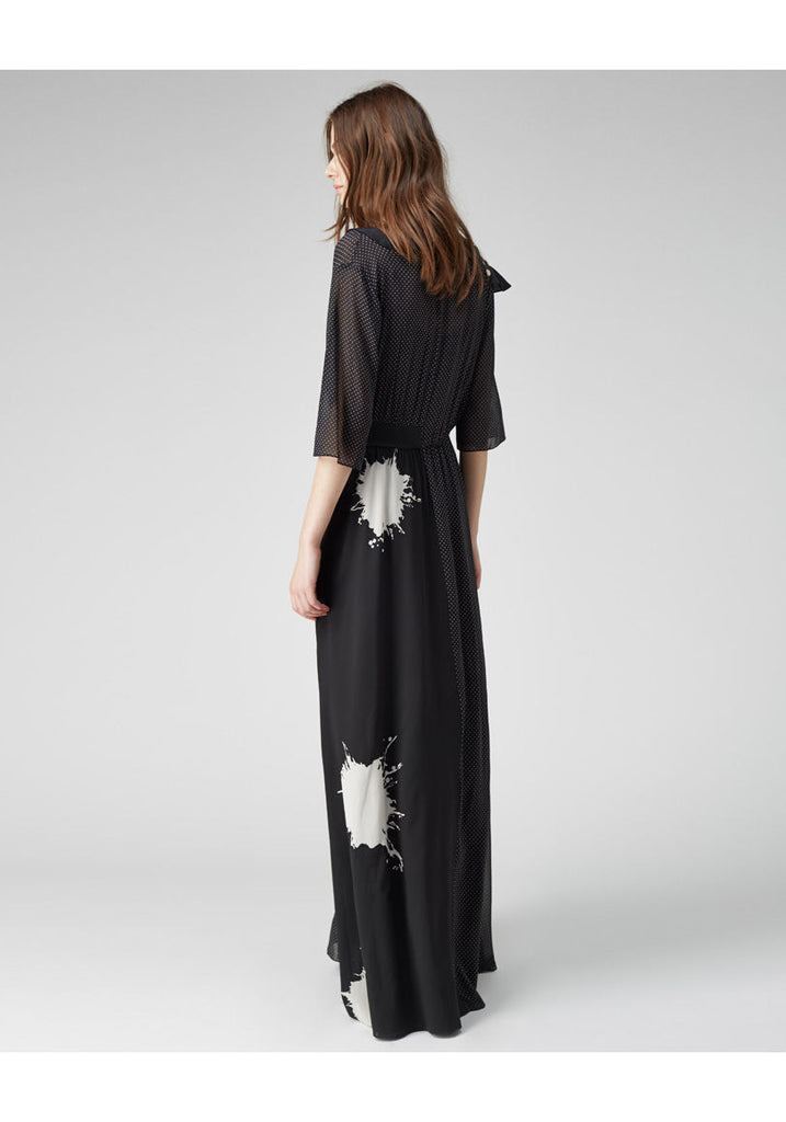 Mixed Print Silk Dress
