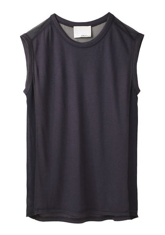 Muscle Tee w/ Sheer Yoke
