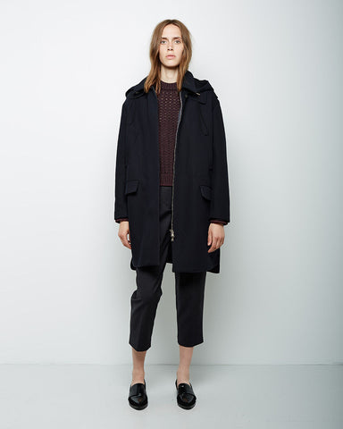 Oversized Satin Trim Parka