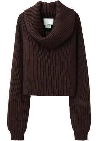 Ribbed Funnel Neck shrug