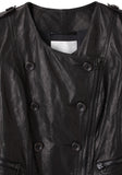 Ruffled Leather Jacket