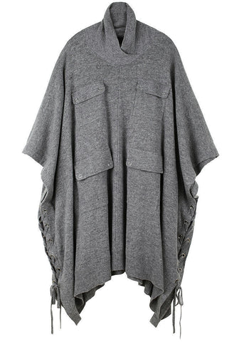 Shawl Collar Poncho