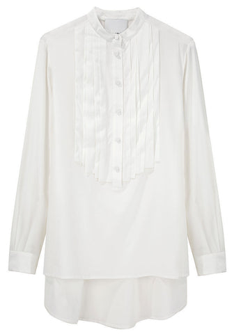 Shirttail Tuxedo Blouse