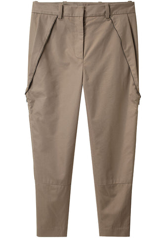 Side Zipper Cropped Trousers