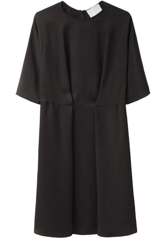 Silk Dress with Waist Detail