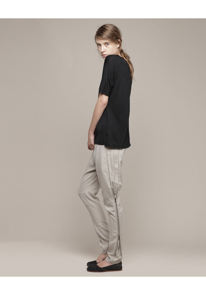 Silk Trouser with Side Zip