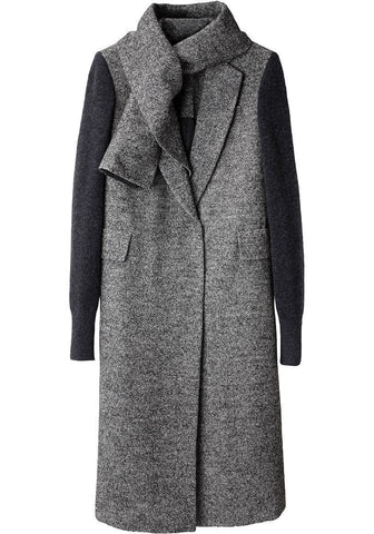 Sweater Sleeve Maxi Coat
