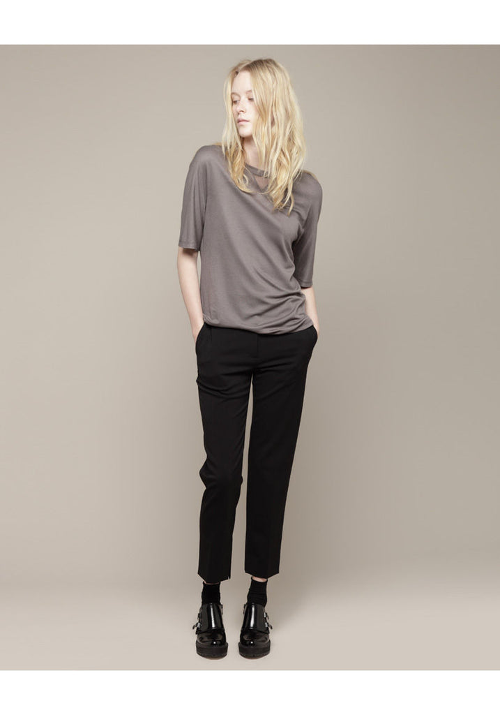 T-Shirt with Notched Neckline