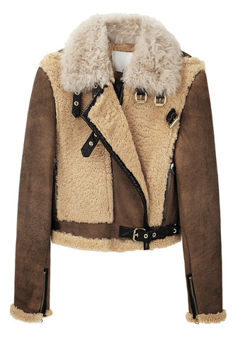 Vintage Shearling Aviator Jacket
