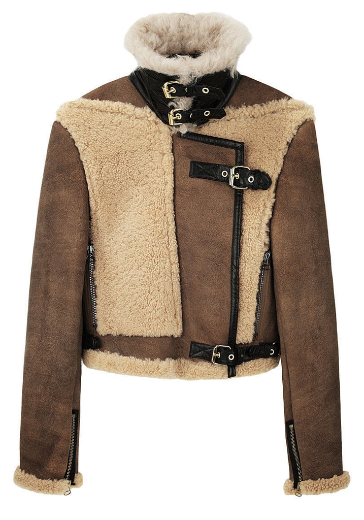 Vintage Shearling Aviator Jacket