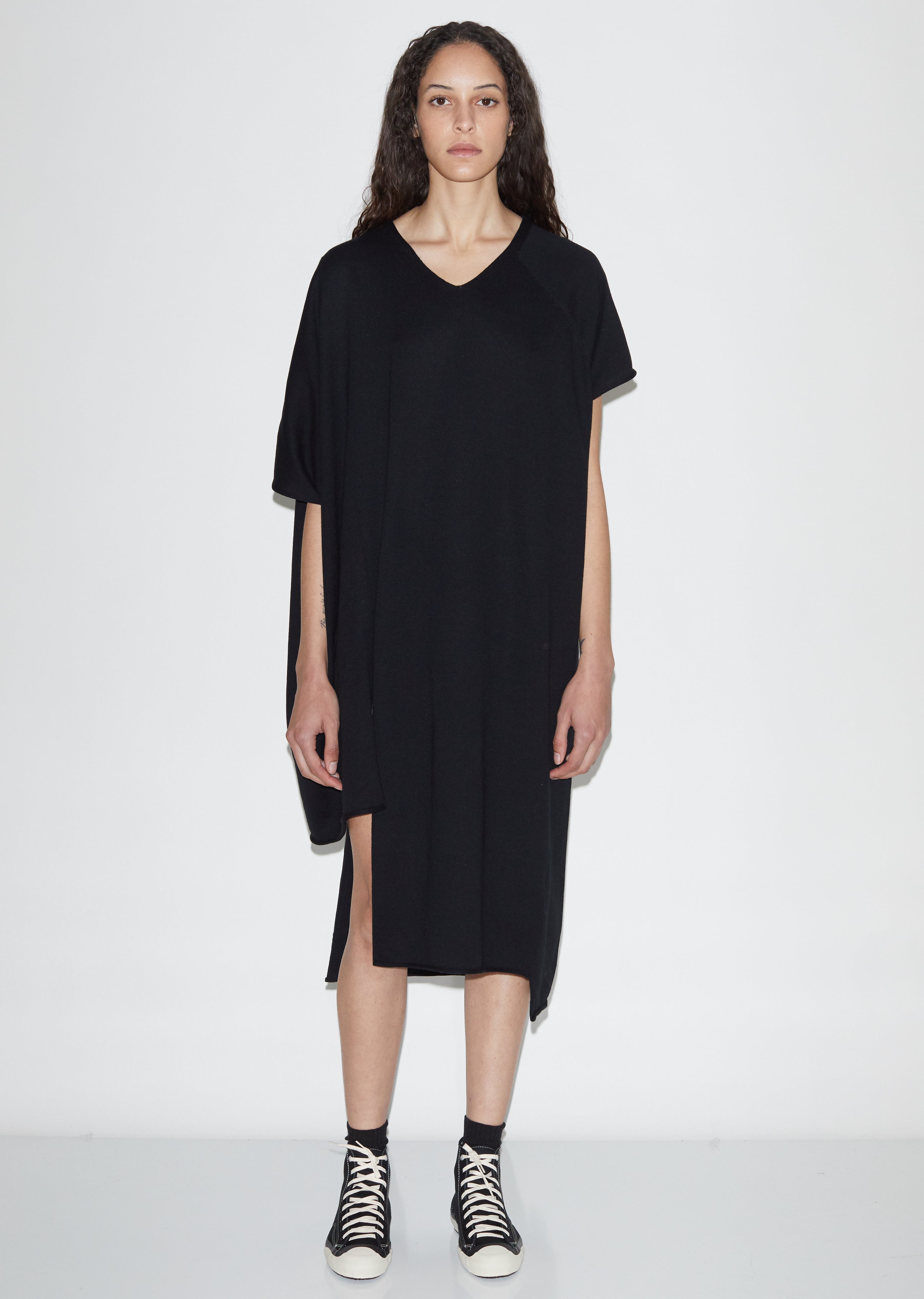 Asymmetrical Sweater Dress La Garonne Asymmetrical Sweater Dress La Garonne