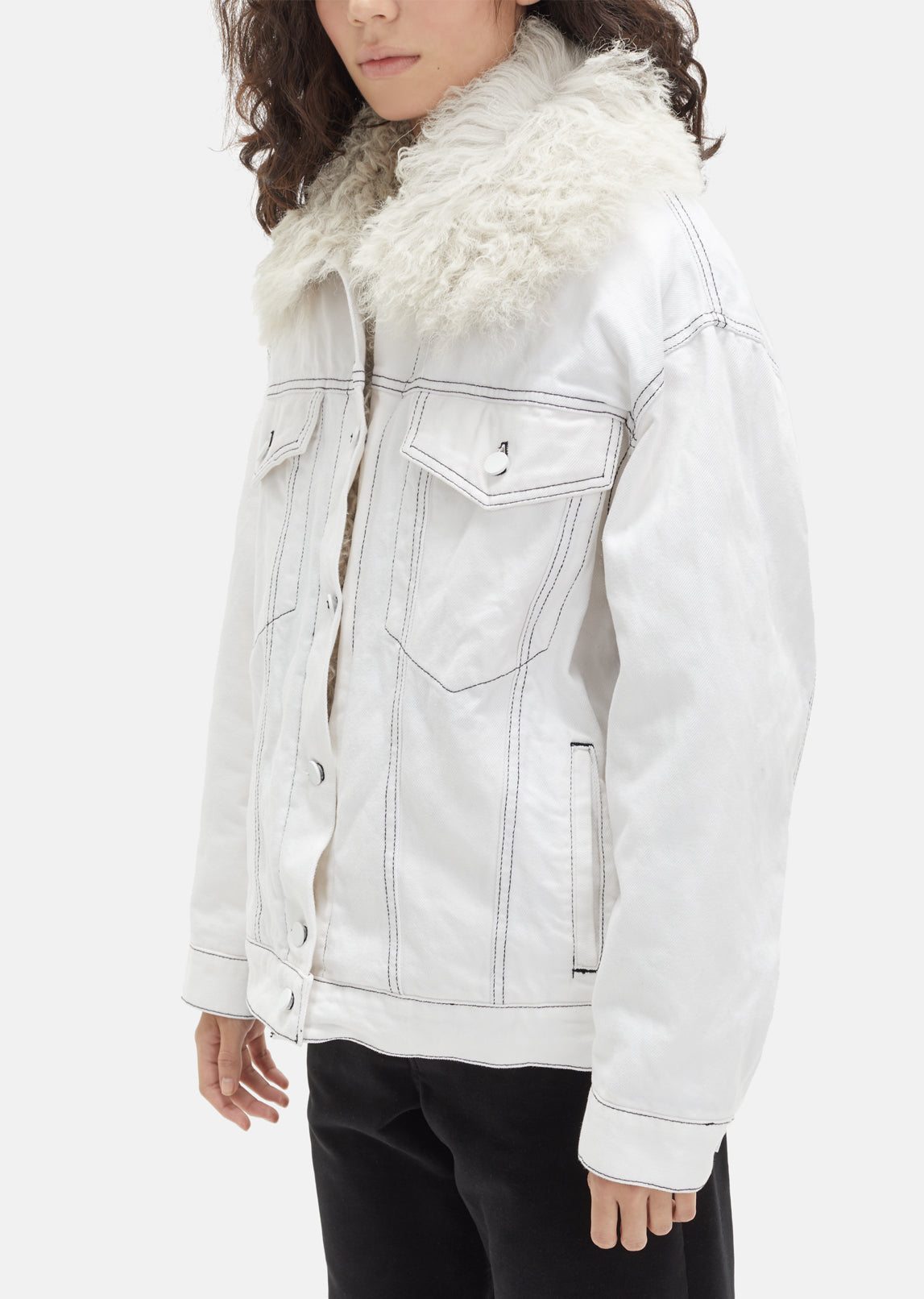 Fuloo's Women's Jeans Jacket with White Fur #1002 in Nepal - Buy Hoodies,  Jackets & Coats at Best Price at Thulo.Com