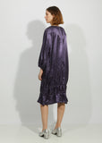 Polyester Satin Polka Dot Garment Washed Dress