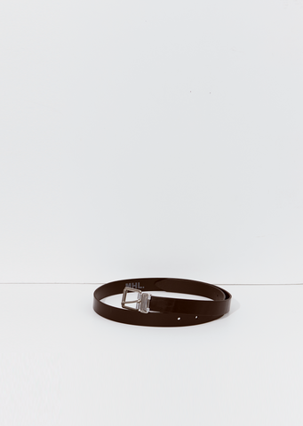 Saddle Leather Keeper Belt — Dark Brown