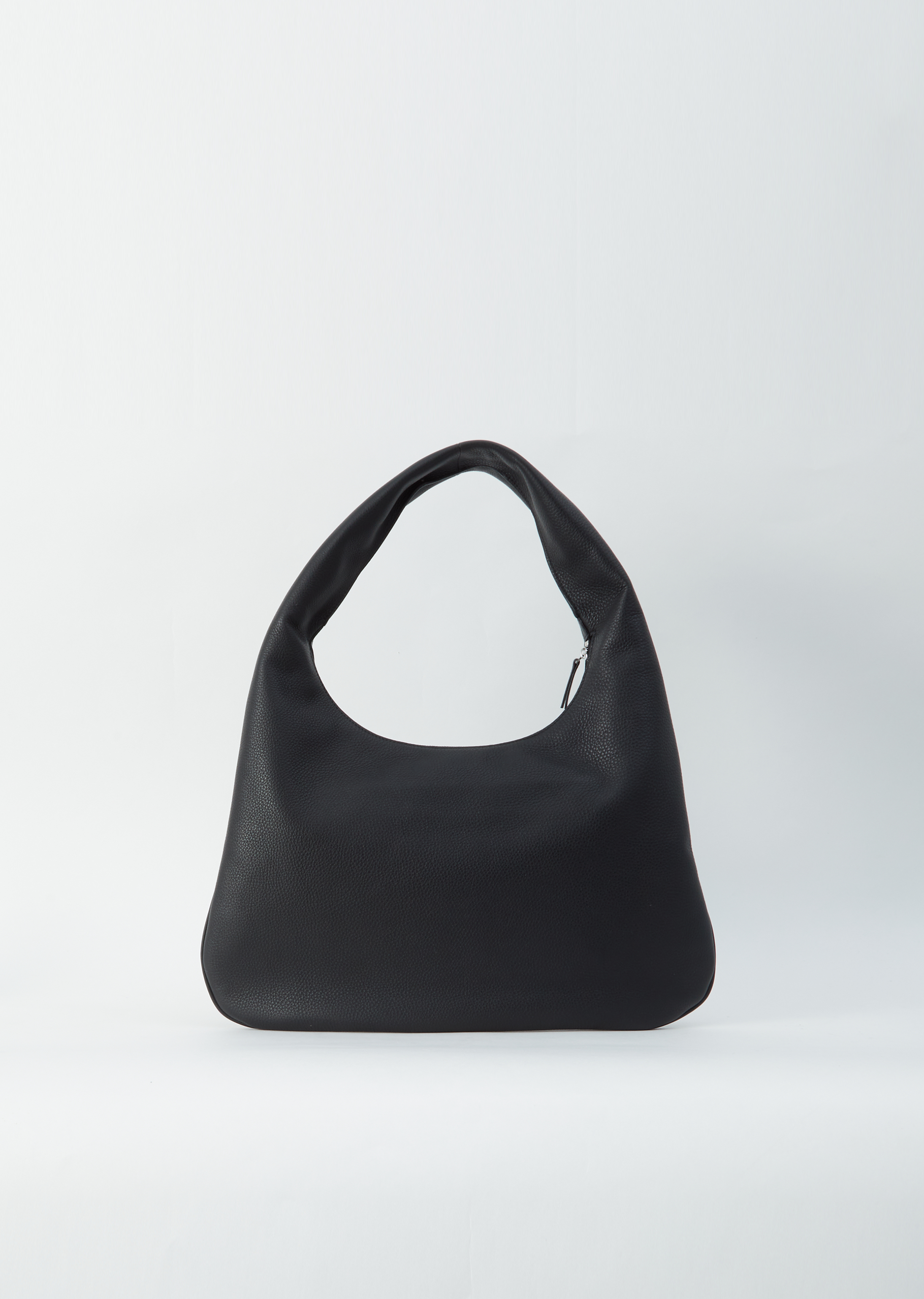 The Row Everyday Medium Leather Shoulder Bag in Black