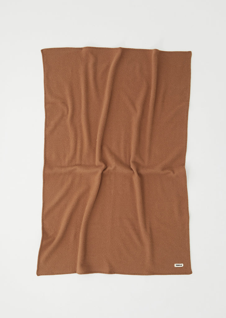Pure New Wool Solid Blanket — Camel