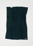 Pure New Wool Solid Blanket — Dark Green