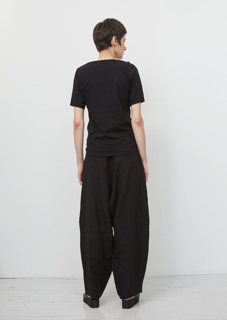 Linen Belted Sarouel Trousers