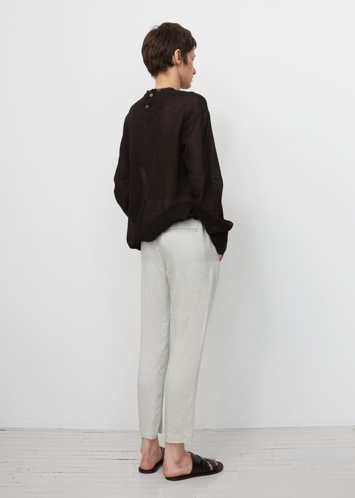 Silver Cropped Tapered Trousers