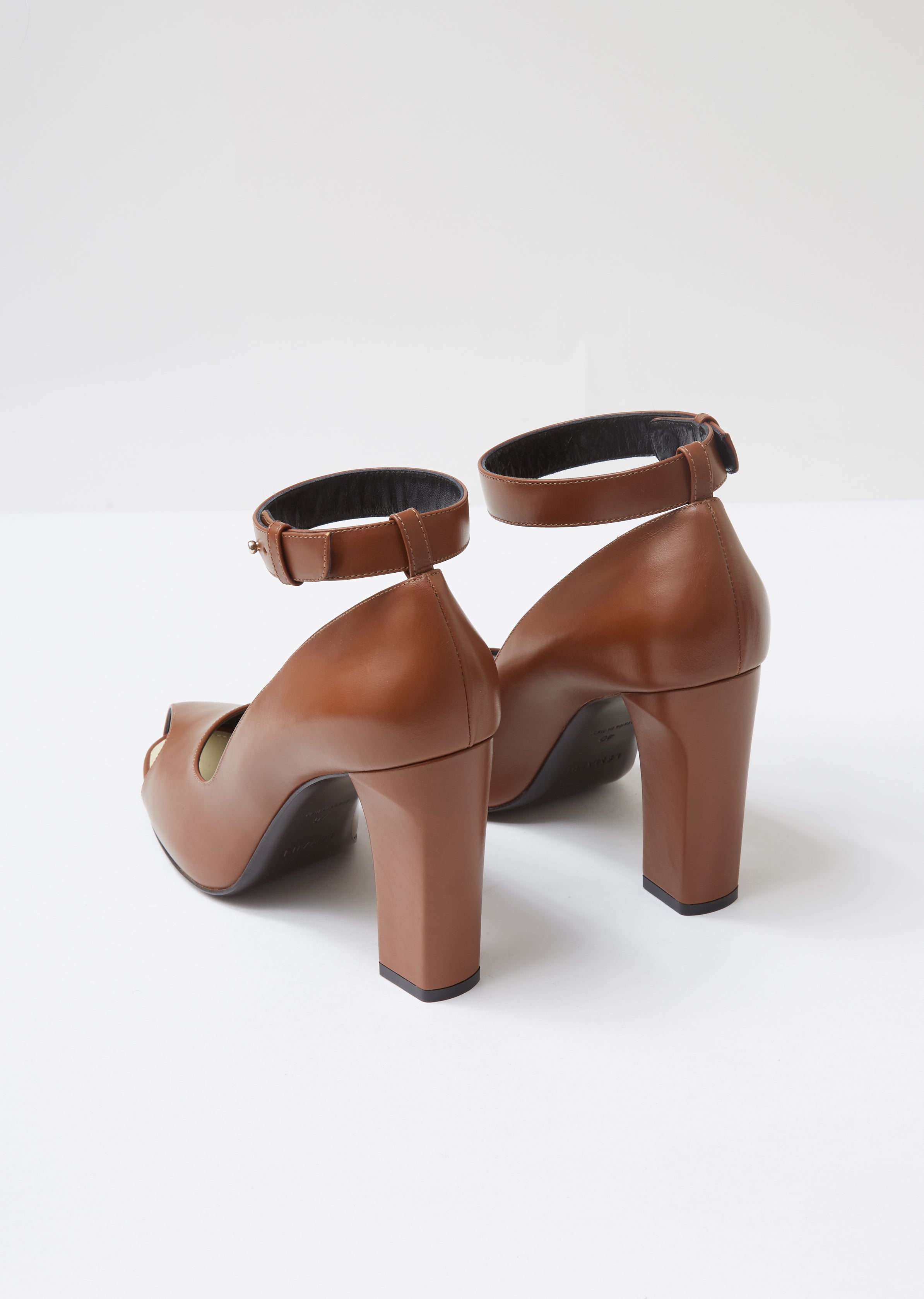 THE ROW Calfskin Ankle-Strap Pumps