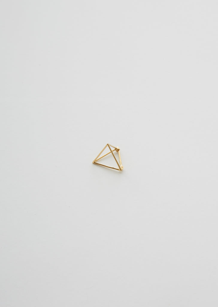 3D Triangle Earring — 15mm