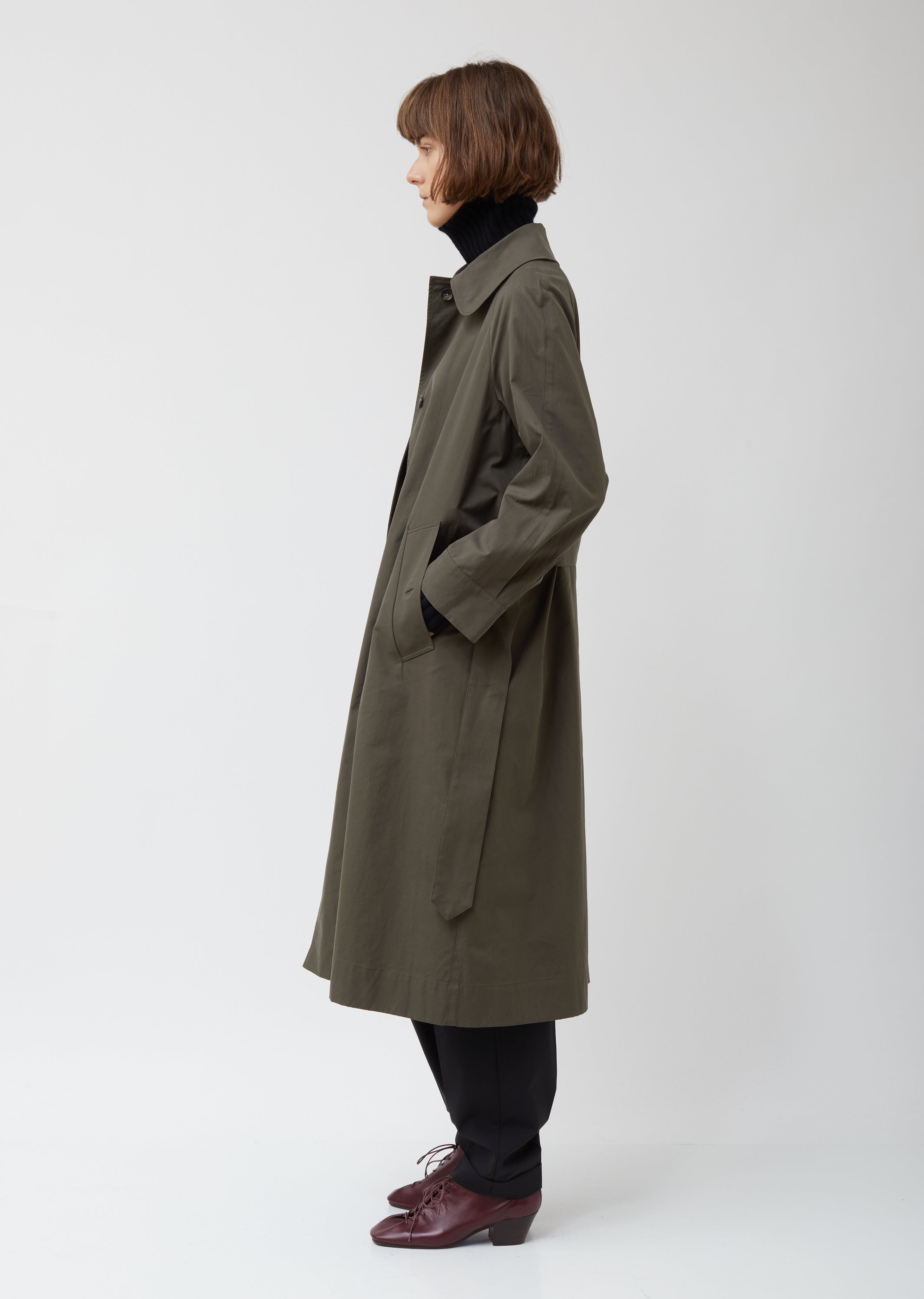 Cotton Twill Trench Coat Dress – La Garçonne