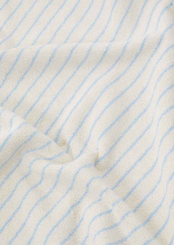 Terry Bath Towel — Baby Blue Stripes