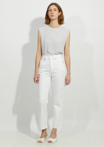 Mece White 5-Pocket Jeans — 32" Inseam