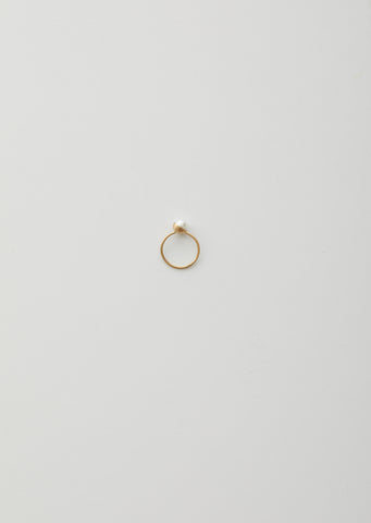 Half Pearl Ring 45°
