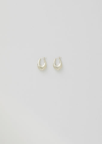 Small Etruscan Hoops, Silver