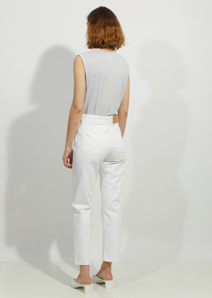 Mece White 5-Pocket Jeans — 32" Inseam