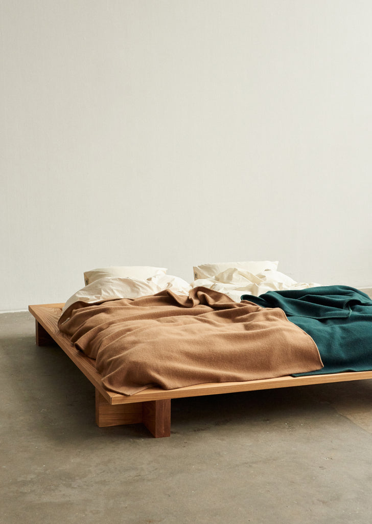 Pure New Wool Solid Blanket — Camel
