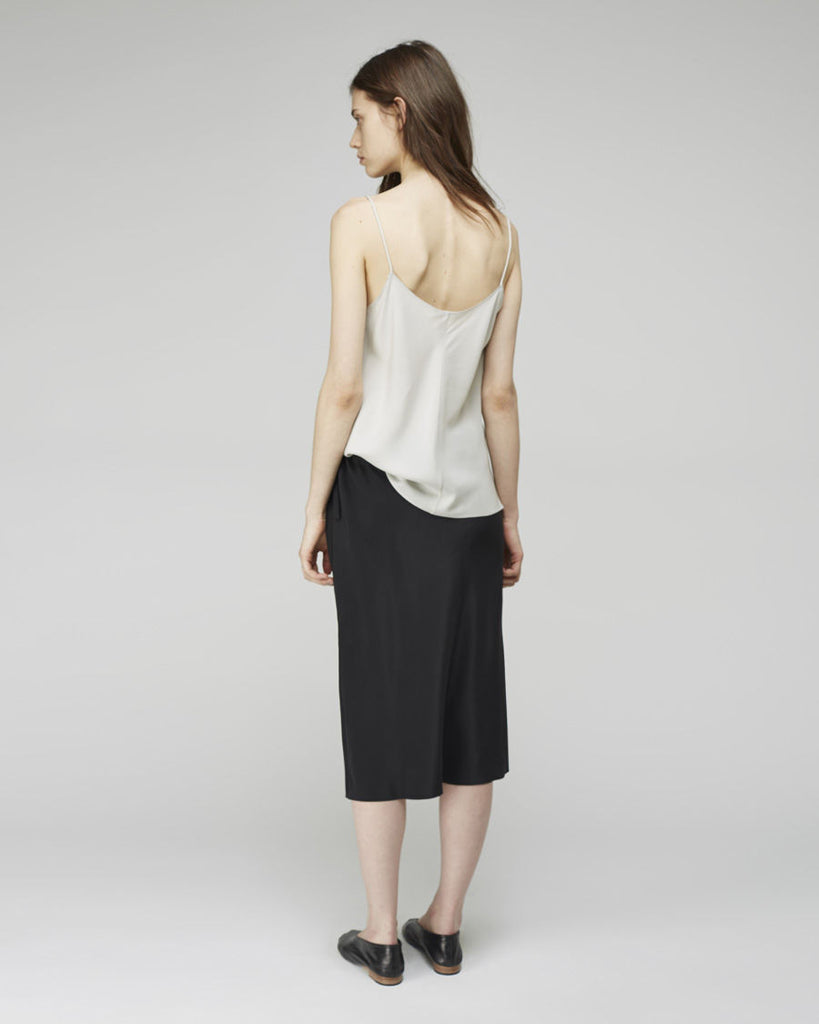 Silk Charmeuse Drawstring Skirt