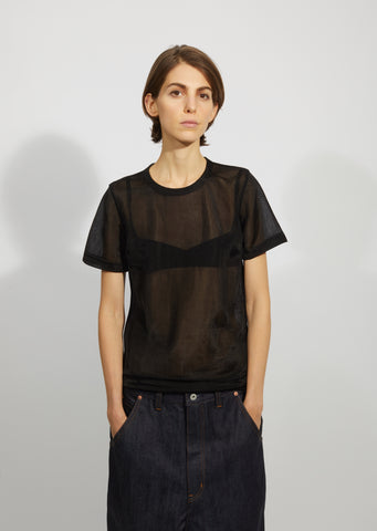 Nylon Smooth Short Sleeve Top