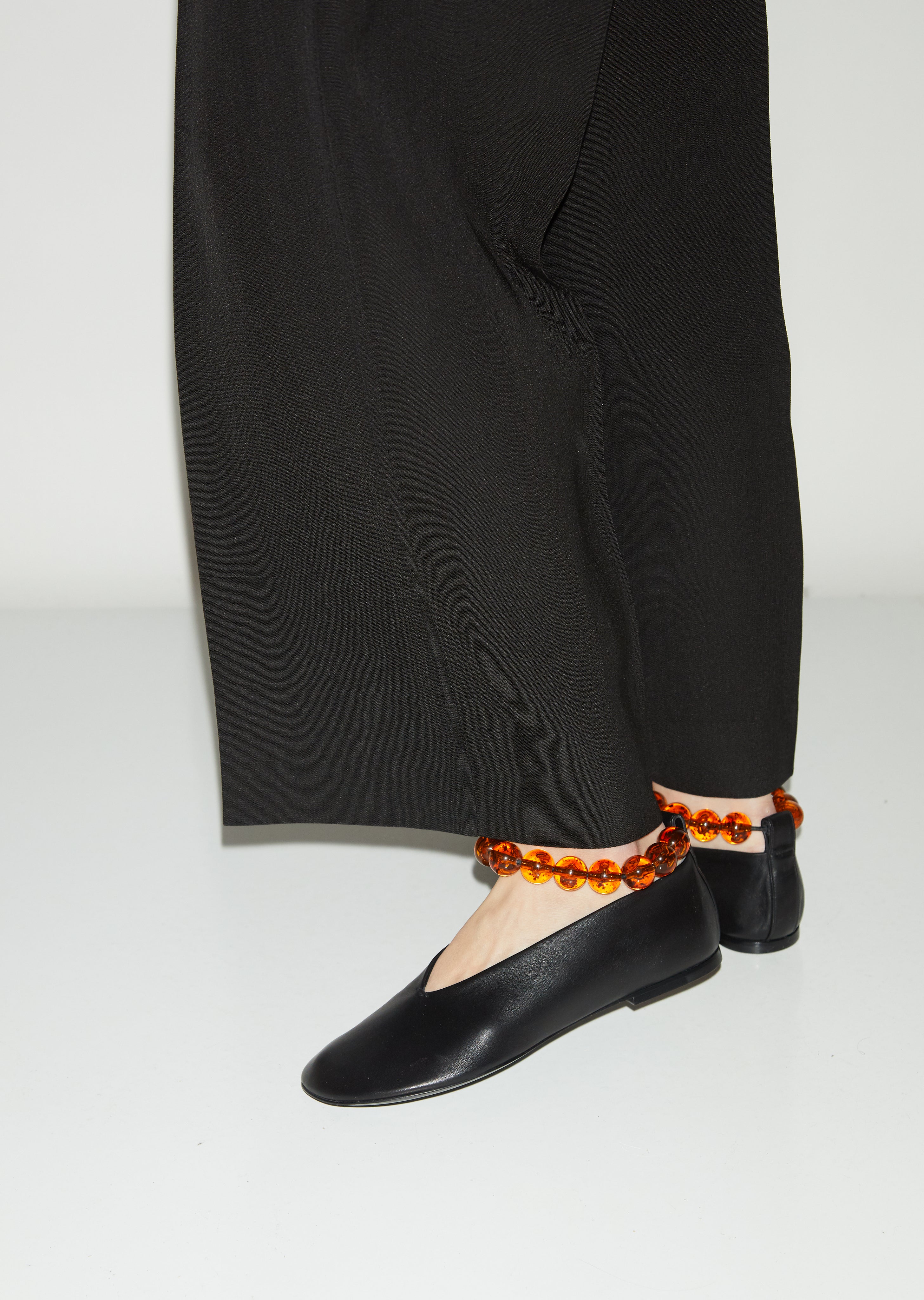 Beaded Ankle Ballerina – La Garçonne