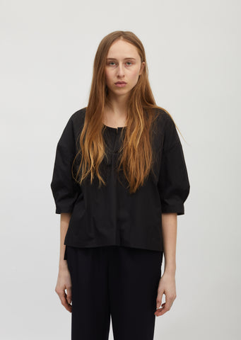 Broadcloth V-Neck Blouse