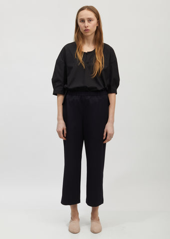 Wool Gabardine Drawstring Pants