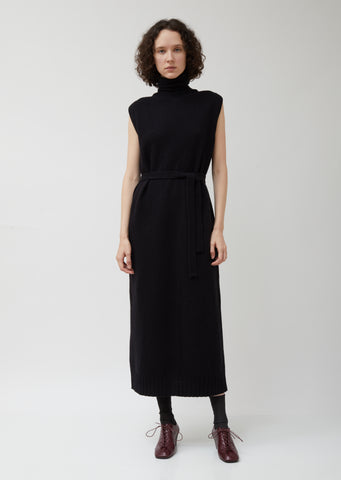 Black Wool Tube Dress