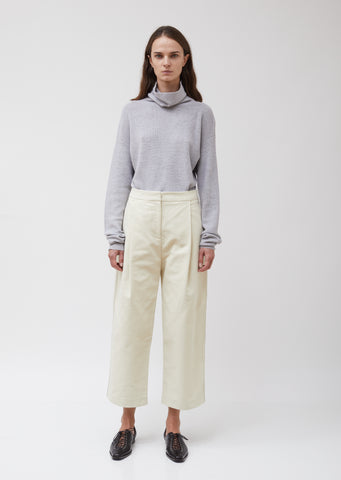Heavy Cotton Twill Flared Pants