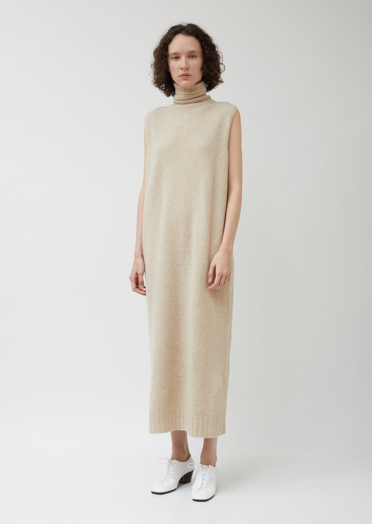 Beige Wool Tube Dress