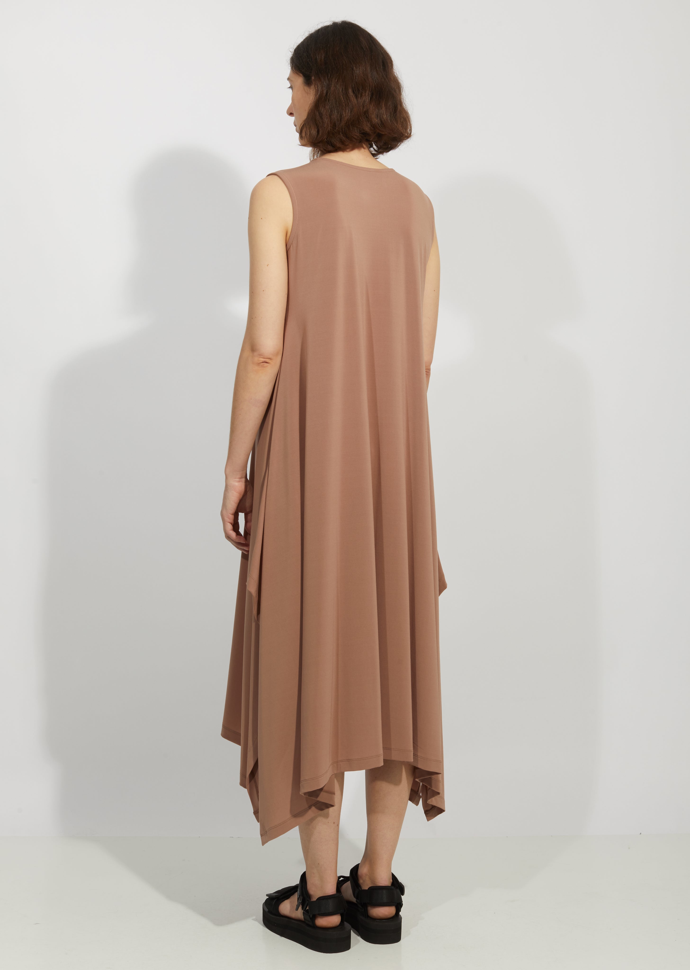 Drape Jersey Nude Dress La Garonne Drape Jersey Nude Dress La Garonne