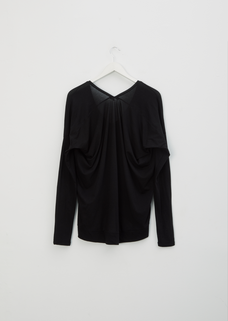 Cotton Cardigan Top — Black